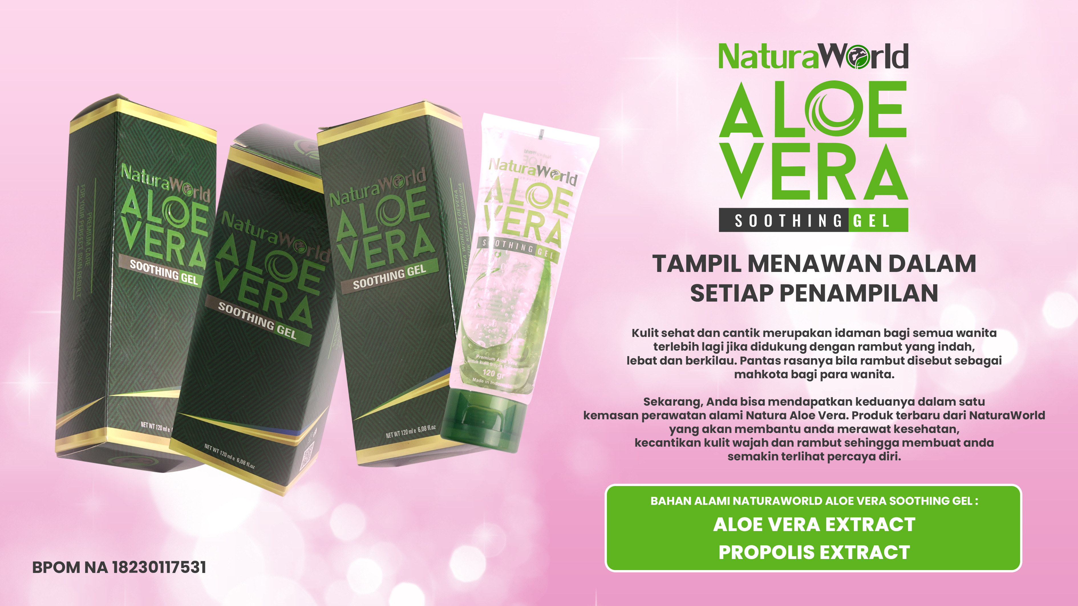Banner Produk Natura World - Aloe Vera Shooting Gel